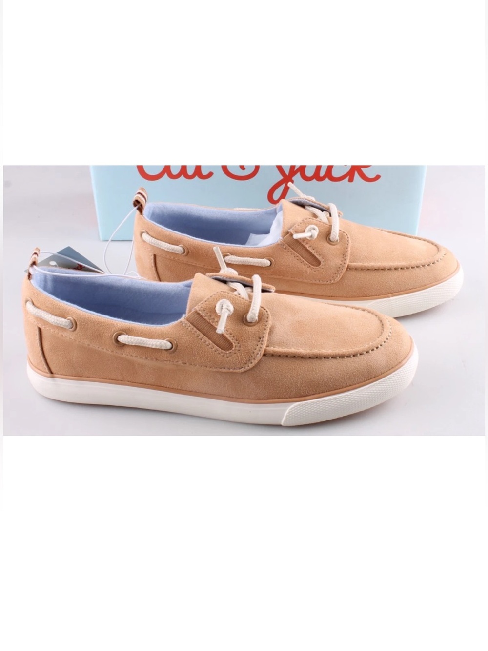 Boys Faux Suede Casual Dress Shoes in Tan